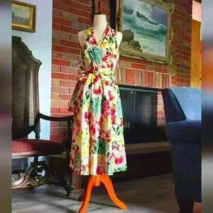 London time floral dress size 2